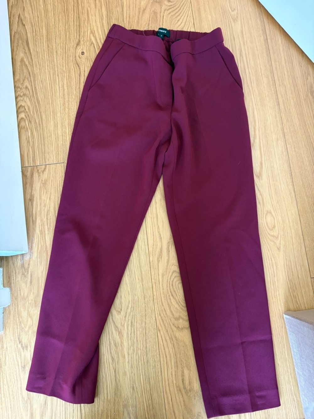 Theory Chic Burgundy Trousers 0